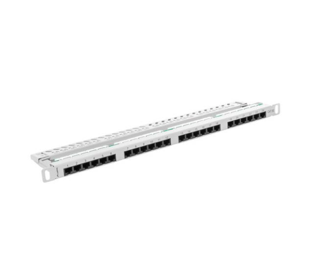 Lanberg Patchpanel 24p 19" 0,5U UTP 5e organizer (szary) - 457235 - zdjęcie 2